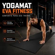 Tapete Yoga Mat Abdominal Exercício Prancha Corda 1,70mx55cmx5mm
