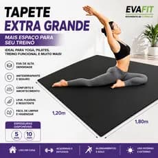 Tapete EVA Extra Grande 1,80x1,20 Fitness Yoga Pilates Antiderrapante
