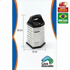 Ralador 6 Faces Laminas Aço Inox Fatia Corta Descasca Com Alça