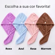 Toalha De Cabelo Banho Toalha Grossa Mágica para Secar Cabelo de Microfibra Grossa Touca Pós Banho Banheiro