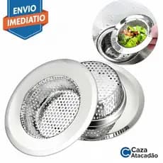 Ralo para Pia Prime Aço Inox com Borda Cozinha Ralinho
