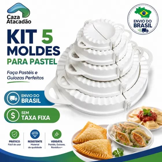 Kit Fecha Pastel Fogazza Risole Raviolli 5 Formas De Tamanho Diferentes