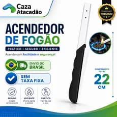 Acendedor de Fogão Linha Premium Multi Disparos 22 cm Kit Para Cozinha e Restaurantes