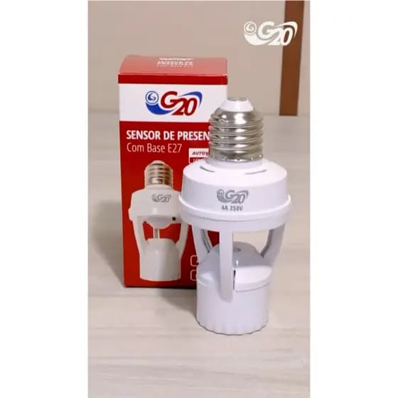 SENSOR DE PRESENCA BASE E-27 INFRAVERMELHO G20
