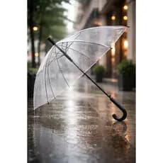 Guarda Chuva Automático Grande Transparente Elegante