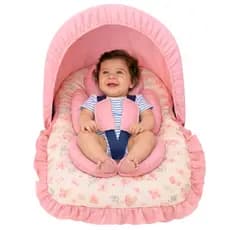 Kit 05 Pçs Capa para Bebê Conforto Universal Capota Solar Protetor Cinto Redutor Anatômico