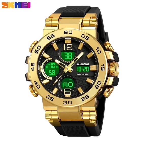Skmei 2499 Relógio Esportivo Masculino Multifuncional led Com Contagem Regressiva/Militar/Moderno