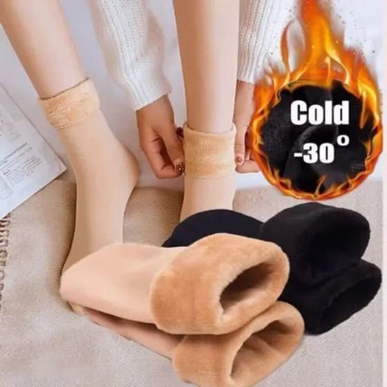 2/4/6 pares meia feminina cano alto de grossa peluciada de lnverno termica tamanho 35-40