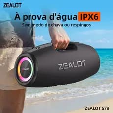 ZEALOT S78 Caixa de Som Bluetooth 120W Portátil Outdoor 24000mAh TWS IPX6 Potente Longa Duração Power Bank