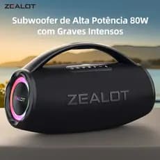 Caixa de Som Bluetooth ZEALOT S97 60W TWS Outdoor | 16000mAh, IPX6, Som Potente, Power Bank, USB-C, Alta Performance