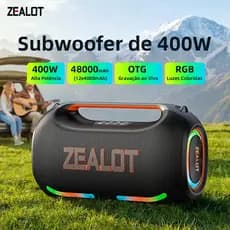 ZEALOT ZE41 Caixa de Som Bluetooth 400W Portátil TWS Power Bank 48000mAh Bluetooth 5.3 À Prova d'Água Som Estéreo USB-C