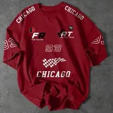 Camiseta T-shirt Unissex Streetwar Chicago 93 Racing Street Casual Premium Street Casual Premium algodão Street Casual P