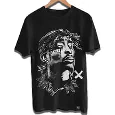 Camisa 2pac dead Tupac Shakur thug life hip hop 2pac gangsta rap Street Casual Premium Street Casual Premium algodão Str
