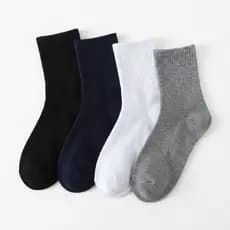 Kit 3/6/12 Pares Meias Cano Médio Algodão Misto Masculinas Tamanho 37-43 Masculino