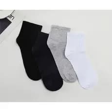 Kit 3/6/12 Pares Meias Cano Médio Algodão Respirável Masculinas Tamanho 37-43 Masculino