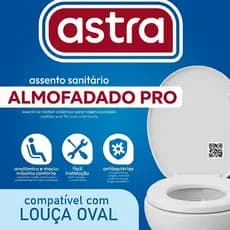 Assento Sanitário Oval Almofadado Pro Astra. - Assento Sanitário Oval Almofadado Pro Astra Branco 1