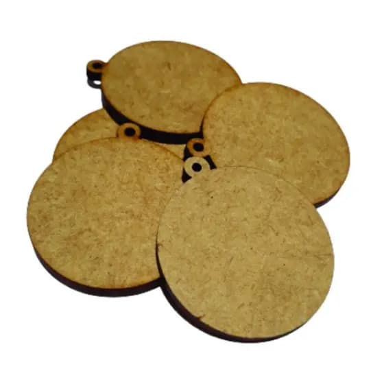 Kit Tag redonda em mdf 3mm - Para enfeites e chaveiros