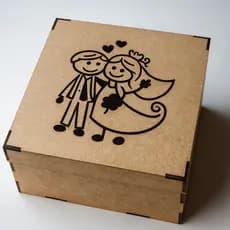 Caixinha Decorativa Casamento Matrimonio Noia Noivo Mdf