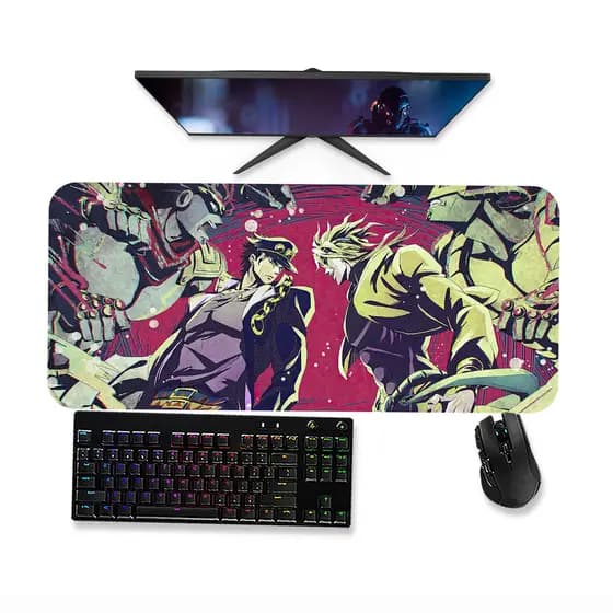 Mouse pad JOJO'S BIZARRE ADVENTURE DIO E JOTARO 3  Mousepad Gamer  Grande 90x40 80x40 60x40 70x30 45x40