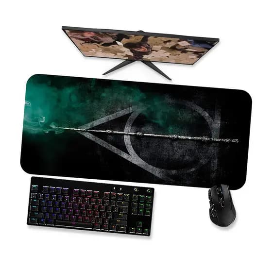 Mouse pad Gamer  HARRY POTTER  AS RELÍQUIAS DA MORTE 1  Mousepad Grande 90x40 80x40 60x40 70x30 45x40
