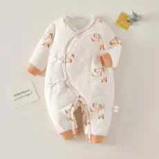 Bebê acolchoado macacão outono inverno roupas de inverno do bebê monge roupas de algodão fino macacão recém-nascido deso