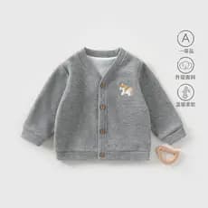 Bebê primavera outono estilo camisola de manga comprida masculino feminino bebê primavera quente Cardigan jaqueta Casual