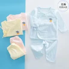 2022 terno recém-nascido verão estilo fino bebê puro algodão roupa interior terno classe um desossado bebê de manga comp