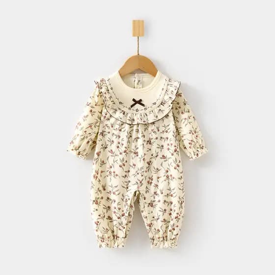 Macacão de bebê recém-nascido desossado primavera outono puro algodão macacão bebê menina da criança roupas infantis div