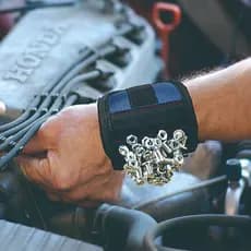 Pulseira Magnética para Ferramentas, Segura Parafusos e Porcas, Ideal para Mecânica
