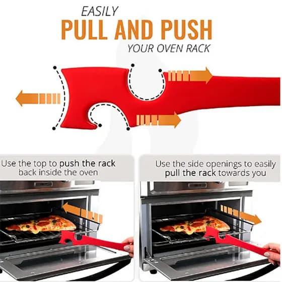 ✨ Puxador de Grade de Forno | Silicone Resistente ao Calor | Anti-Queimadura