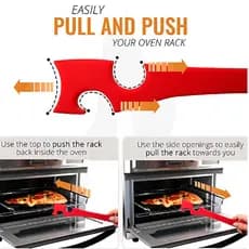 ✨ Puxador de Grade de Forno | Silicone Resistente ao Calor | Anti-Queimadura