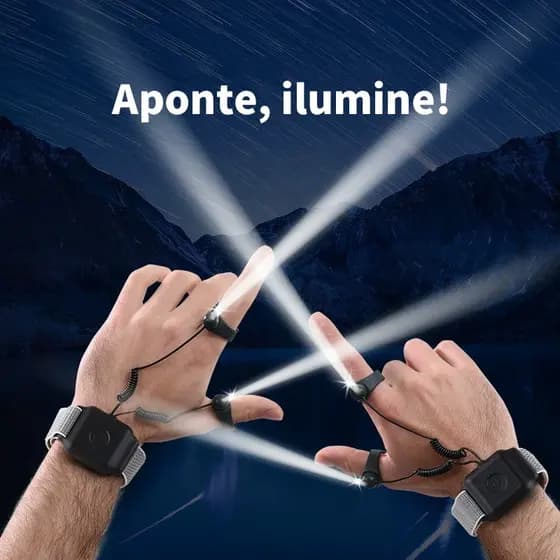 Lanterna de Dedo LED Livre de Mãos Tochas de Acampamento Pesca Noturna Iluminação de Reparo