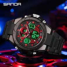 6087 Crânio Relógio De Quartzo Para Homem SANDA Moda Luminosa Esqueleto Masculino Relógios Criativos Novo Produto Digita