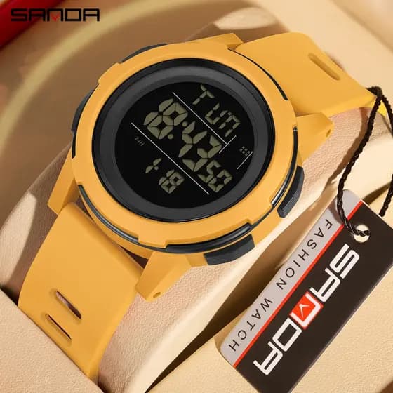 2188 SANDA Top Digital Homens Relógio Militar Exército Esporte Relógios De Pulso Luxo LED Cronômetro À Prova D'água Masc