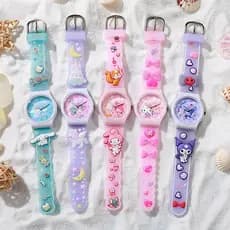 Relógio Infantil De Desenho Animado Em Gel Sanrio De Quartzo Para Escola Primária 35 Mm