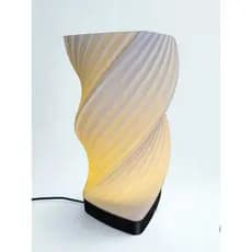 Luminária de Mesa Design Orgânico "Pati" | Impressão Premium - Luminária Moderna Minimalista | Base Preta ou B