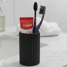 Porta Escovas de Dentes e Pasta Minimalista Organizador de Banheiro Premium Copo Escova creme dental