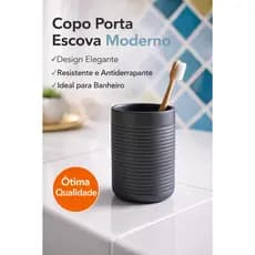 Copo Porta Escova de Dentes Moderno | Design Minimalista para Banheiro