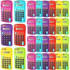 Weewooday 6 Peças de Calculadoras Básicas Pequenas em Lote, Mini Calculadora de 8 Dígitos com Bateria Solar e Alimentaçã