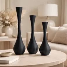 Kit 5 Vasos Decorativos Moderno Vaso de Flor Pequeno Médio Grande para Sala Mesa Luxo