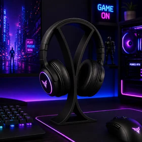 Suporte Universal de Mesa Para Headset Gamer E Fones De Ouvido Elegante e Premium