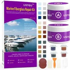 Kit de Reparação de Barcos de Fibra de Vidro, Kit de Reparação de Fibra de Vidro para Corrigir Furos, Lascas, Buracos e