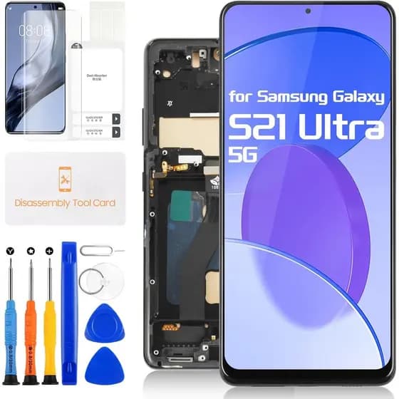 Substituição de Tela para Samsung Galaxy S21 Ultra 5G - Display LCD para Galaxy S21 Ultra 5G SM-G998B G998U G998N para S