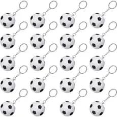 Pacote com 20 Chaveiros de Futebol, Bolas Anti-estresse de Futebol, Chaveiros de Bola Esportiva para Lembrancinhas de Fe