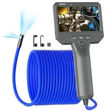 Câmera de Inspeção Borescópio de Lente Dupla NIDAGE 1920P HD com Luz, Endoscópio Industrial à Prova d'Água, Câmera Snake