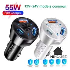 Carregador Veicular Carro Turbo Universal 3 Portas Usb 1 Porta 3.0 Quick Charger
