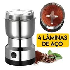 Moedor Elétrico de Café Bivolt 110/220V com 4 Lâminas de Aço para Grãos e Especiarias