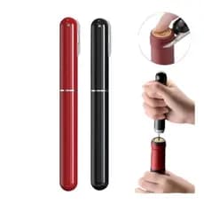 Abertor de Vinho com Cortador e Agulha de Aço Inoxidável – Abertor a Pressão Seguro para Cozinha