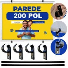 Telão para Projeção Tela de Projetor Datashow Para Parede Fixa Uso Interno e Externo Gigante