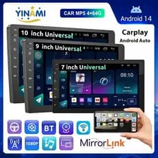 Central Multimídia 7"  2DIN Ajustável CarPlay/Android Auto Bluetooth 5.0 2 din de toque Unive